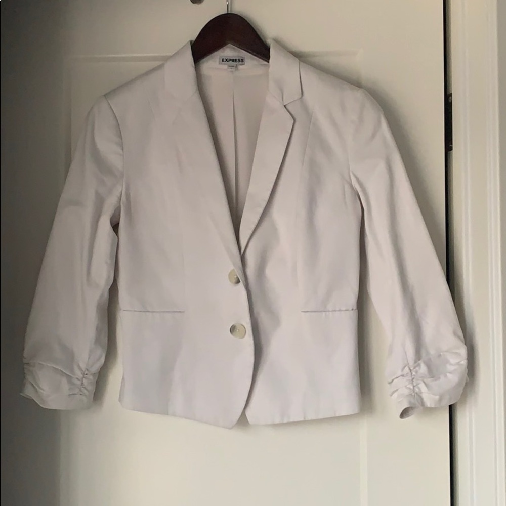Express 2 Button Blazer, white, Size 4